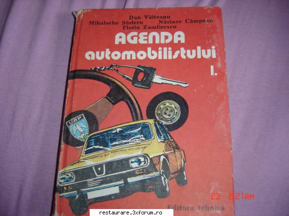 vand manuale auto agenda editura tehnica 1984   344  40 ron