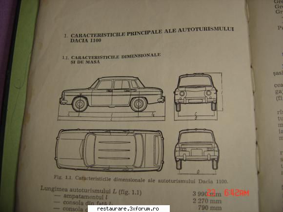 vand manuale auto dacia 1100   ed   1972     260     ron